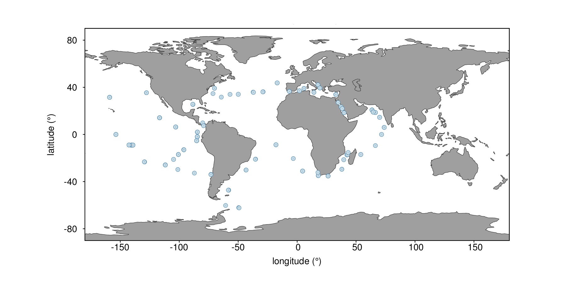 locations of the Tara oceans survey